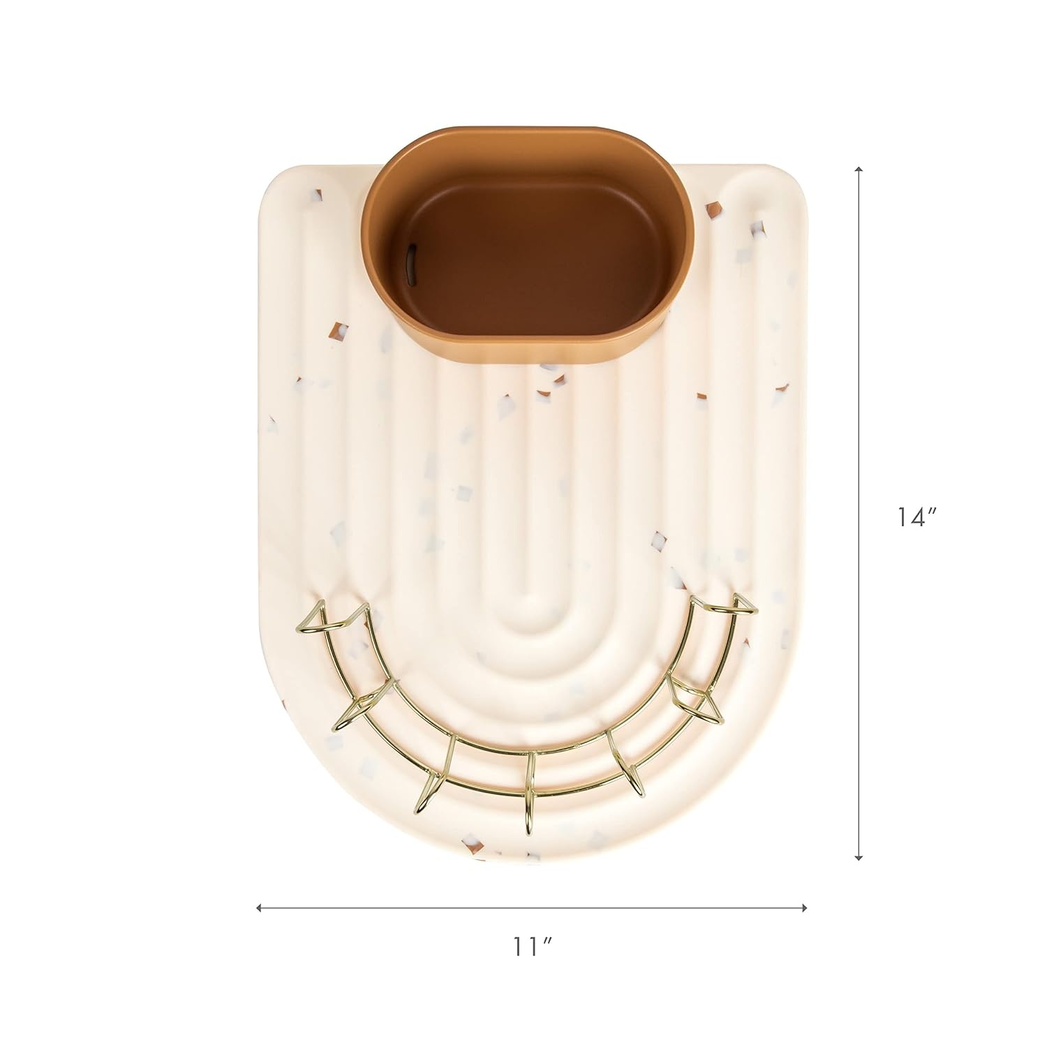 image:imageBoon ARC Modular Baby Bottle Drying Rack Includes Silicone Drying Mat Accessory Cup and 7Prong Wire Bottle Rack Baby Essentials