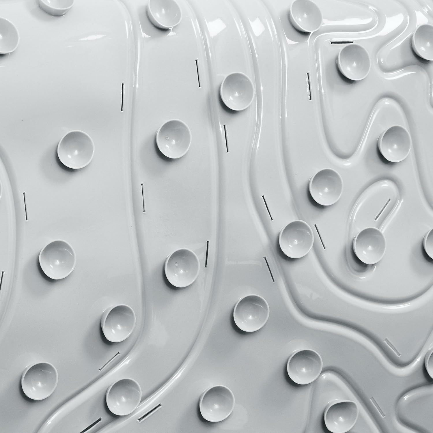 image:imageBoon B11192 RIPPLE Textured Non Slip Baby Bath Tub Mat with Hanging Hook and Drain Holes BlueGriffle