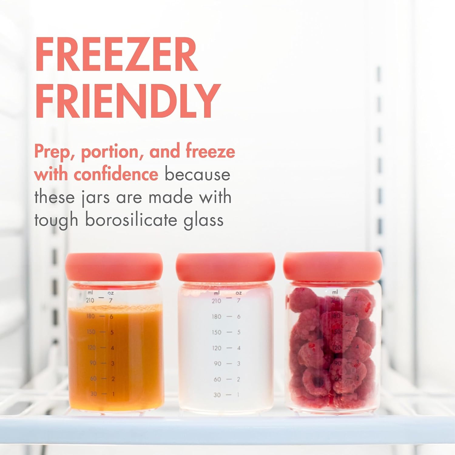 image:imageBoon Cache Glass Breastmilk Storage Bottles with Lids Leakproof Containers for Breastmilk Baby Food Formula and Snacks Freezer and Dishwasher Safe 8 Oz 3 Count