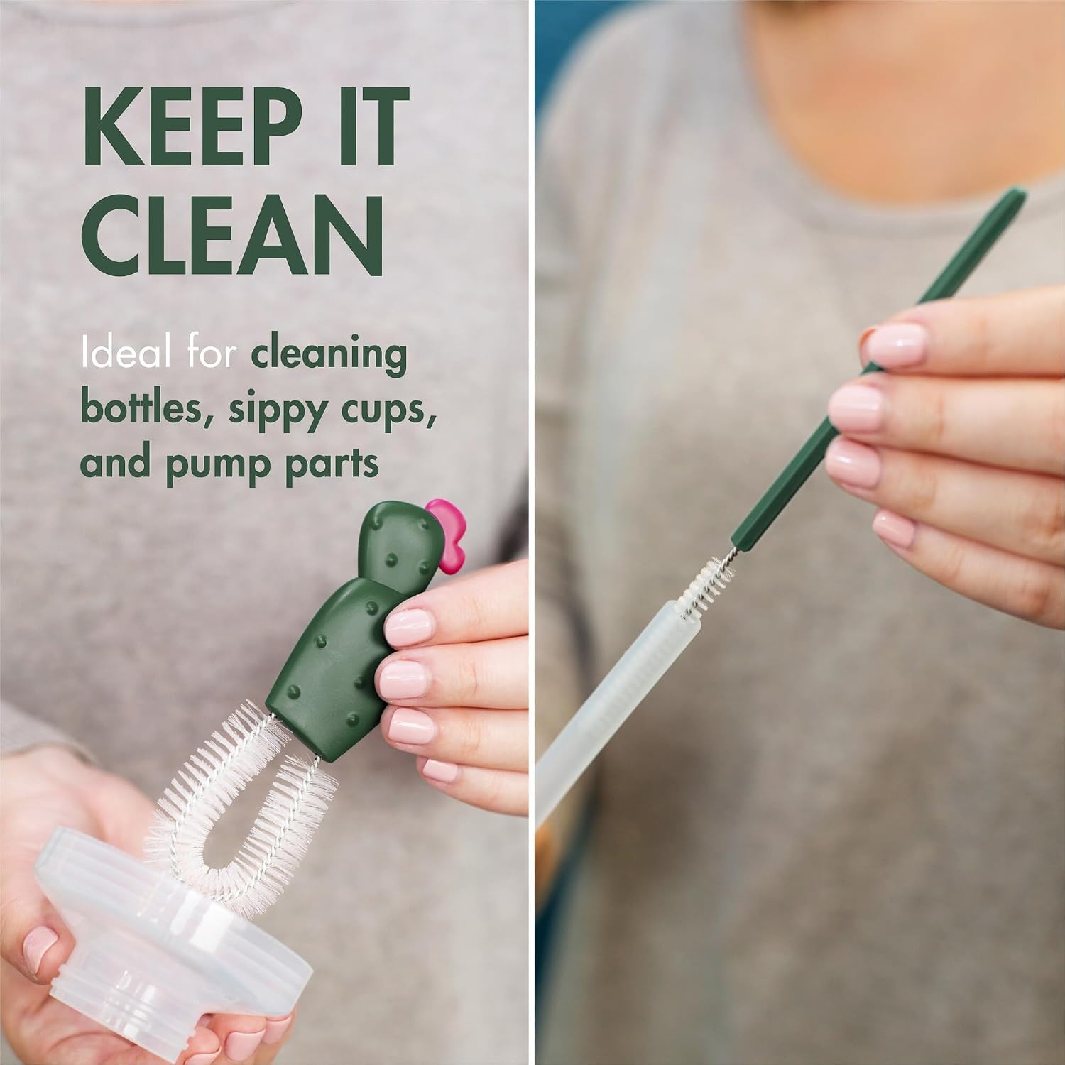 image:imageBoon Cacti Bottle Cleaning Brush Set Terracotta 4 Piece Set4 Piece Set