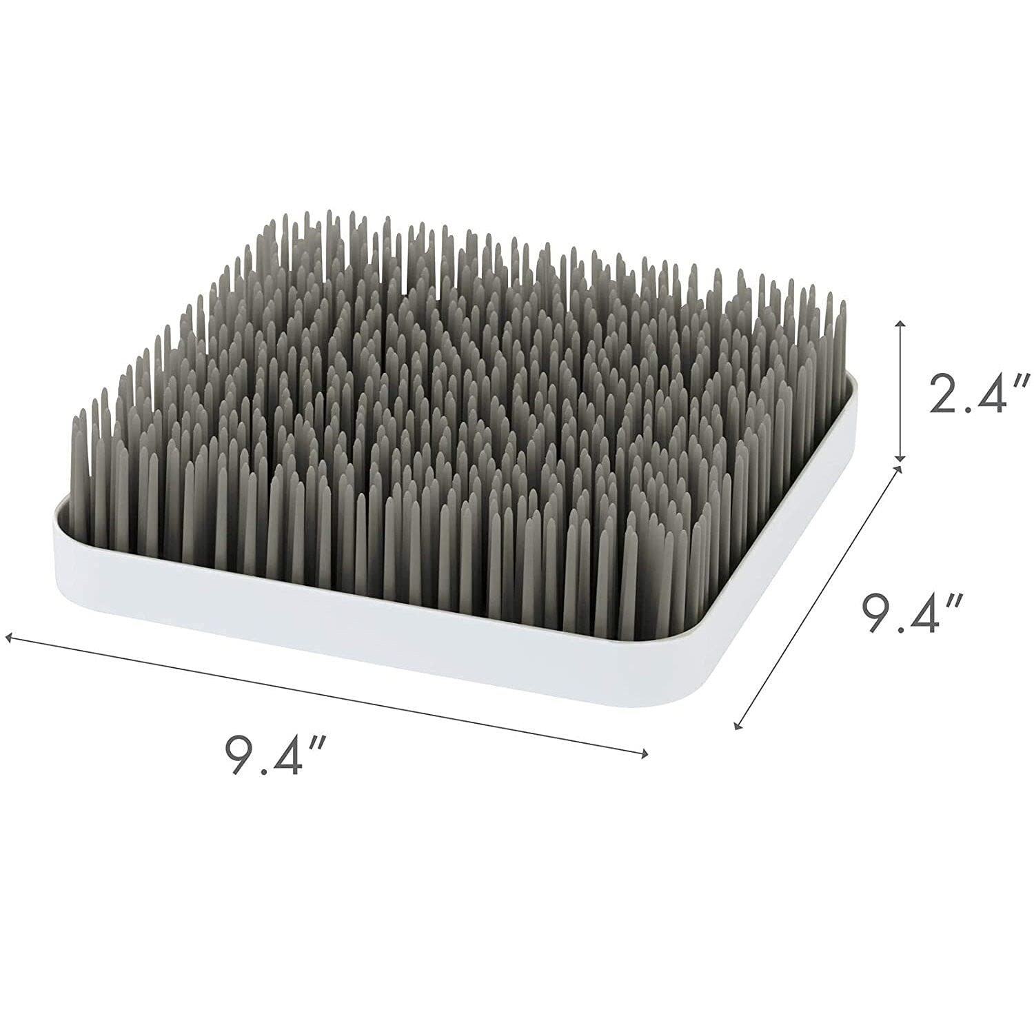 image:imageBoon Grass Plastic Drying Rack Modern Countertop Baby Bottle Organizer 975 x 988 x 30 inches Gray
