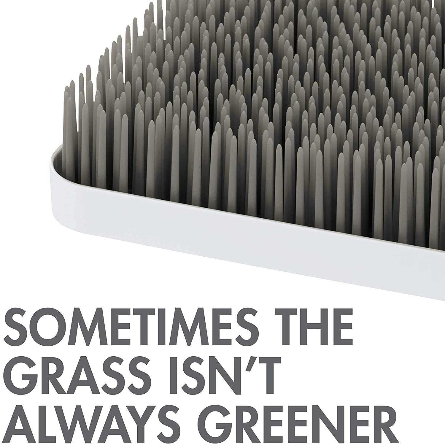image:imageBoon Grass Plastic Drying Rack Modern Countertop Baby Bottle Organizer 975 x 988 x 30 inches Gray