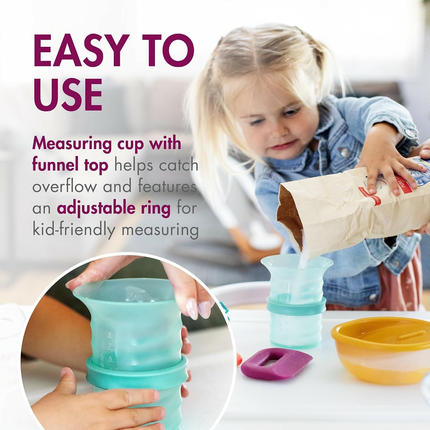 image:imageBoon Intro Toddler Food Prep Set Kids Kitchen Tools 5 Unique Toddler Kitchen Accessories Includes Spatula Egg Cracker Chopper Measuring Cup Bowl Ages 3 Years