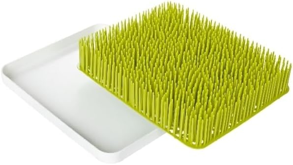 image:imageBoon Lawn Countertop Baby Bottle Drying Rack with Antimicrobial Tray Spring Green Bottle Rack and Organizer Baby Feeding Essentials 135 x 11 x 25 1 CountGreen