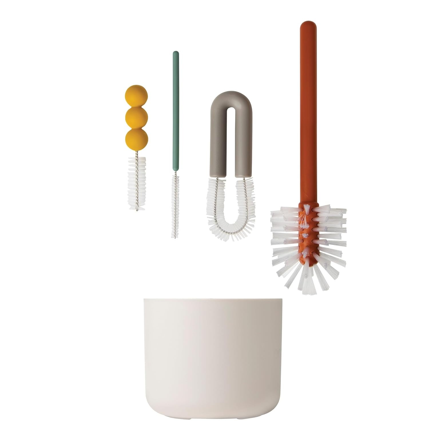 image:imageBoon Mod Baby Bottle Brushes Includes Bottle Cleaner Brush Straw Cleaner Brush Nipple Brush and Detail Brush for Baby Bottles Baby Bottle and Straw Brush Cleaning Set Deco 4 CountMulticolor