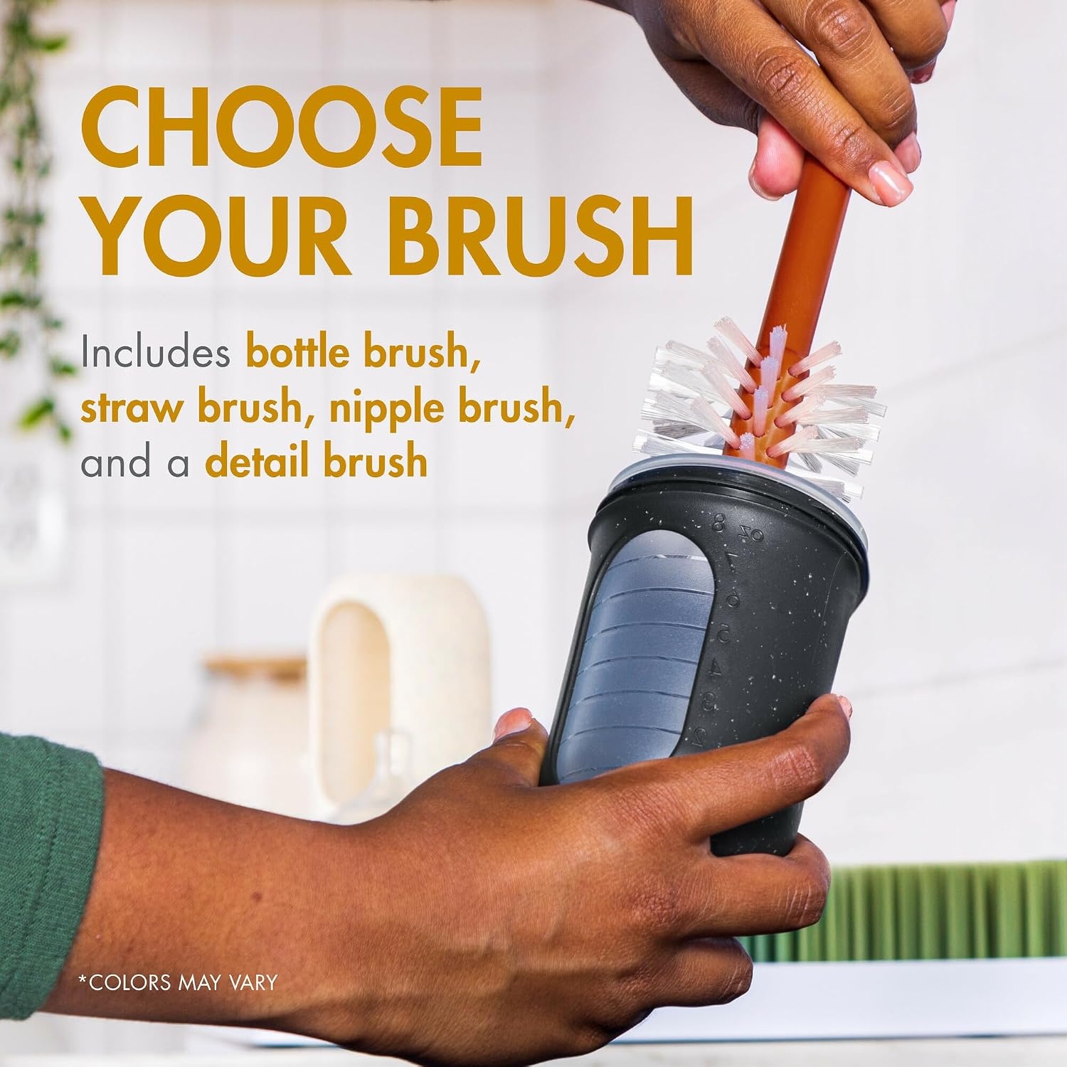 image:imageBoon Mod Replacement Baby Bottle Brushes Includes Bottle Cleaner Brush Straw Cleaner Brush Nipple Brush and Detail Brush for Baby Bottles Newborn Essentials Deco 4 Count