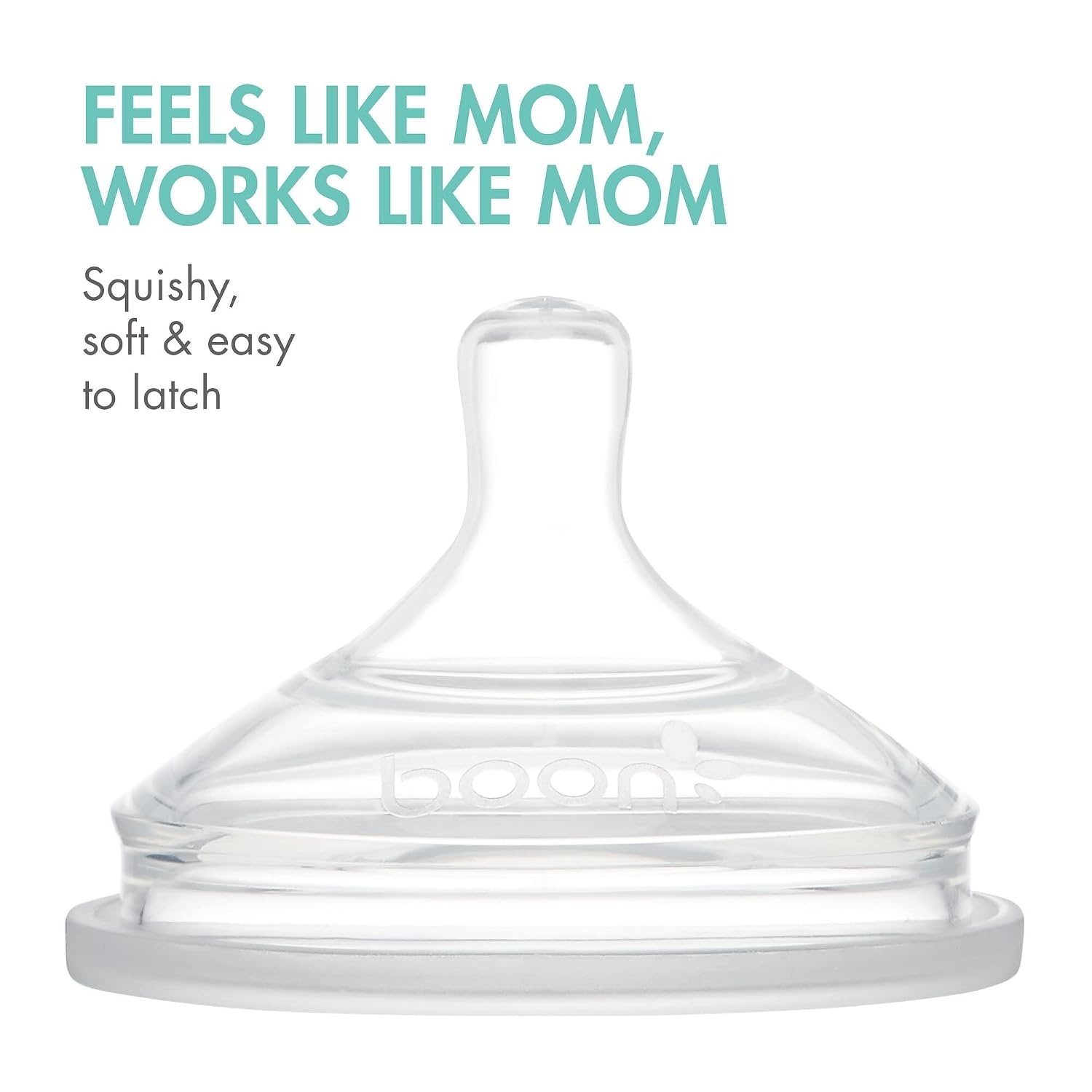 image:imageBoon Nursh Bottles Medium Flow Silicone Baby Bottles Help Ease Colic Symptoms Formula and Breast Milk Only Touch Platinum FoodSafe Silicone Mint 36 Months 3 Count 8 OunceMint