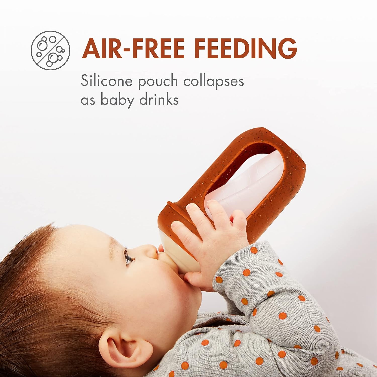 image:imageBoon Nursh Bottles Medium Flow Silicone Baby Bottles Help Ease Colic Symptoms Formula and Breast Milk Only Touch Platinum FoodSafe Silicone Mint 36 Months 3 Count 8 OunceSpeckle