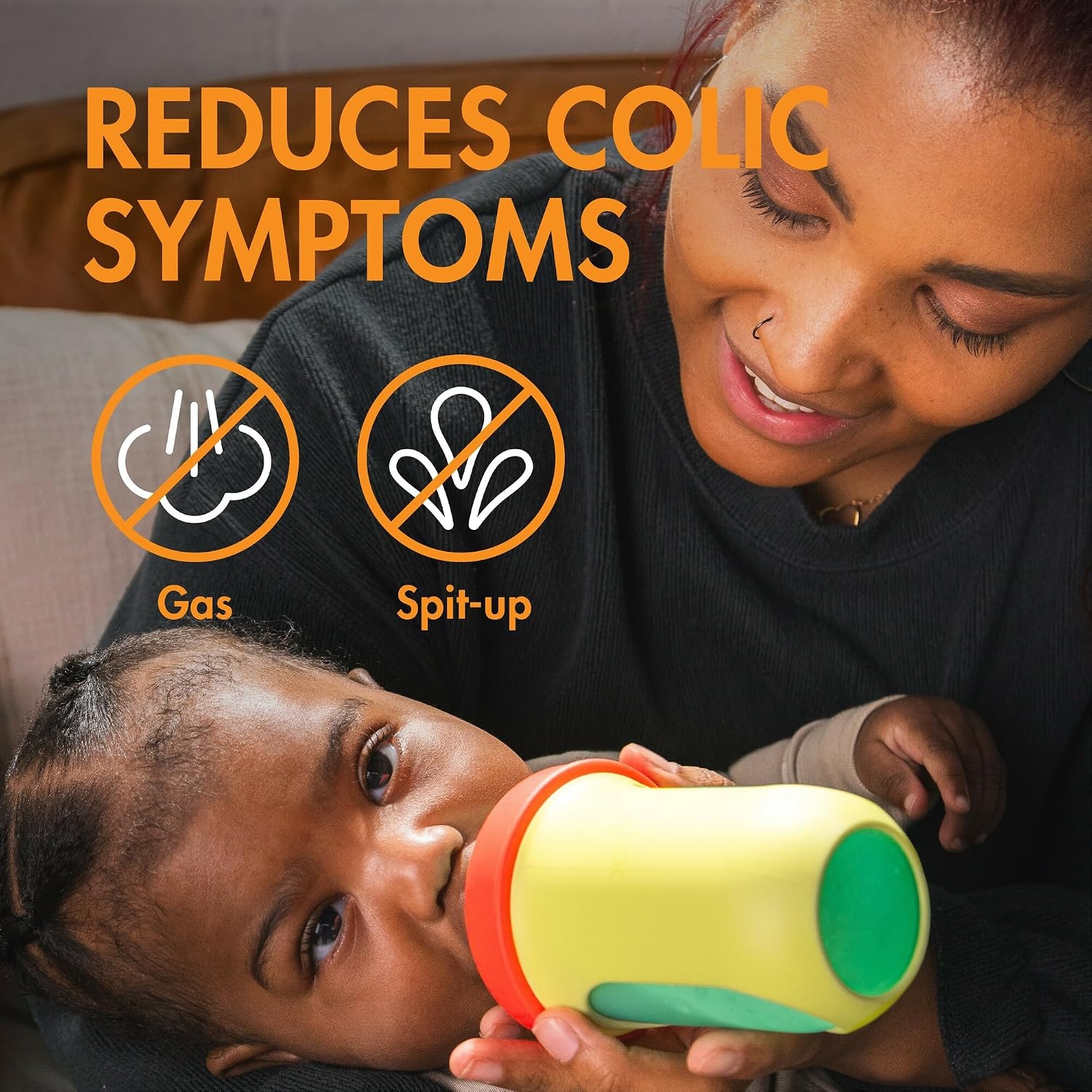 image:imageBoon Nursh Bottles Medium Flow Silicone Baby Bottles Help Ease Colic Symptoms Formula and Breast Milk Only Touch Platinum FoodSafe Silicone Mint 36 Months 3 Count 8 OunceColor Block
