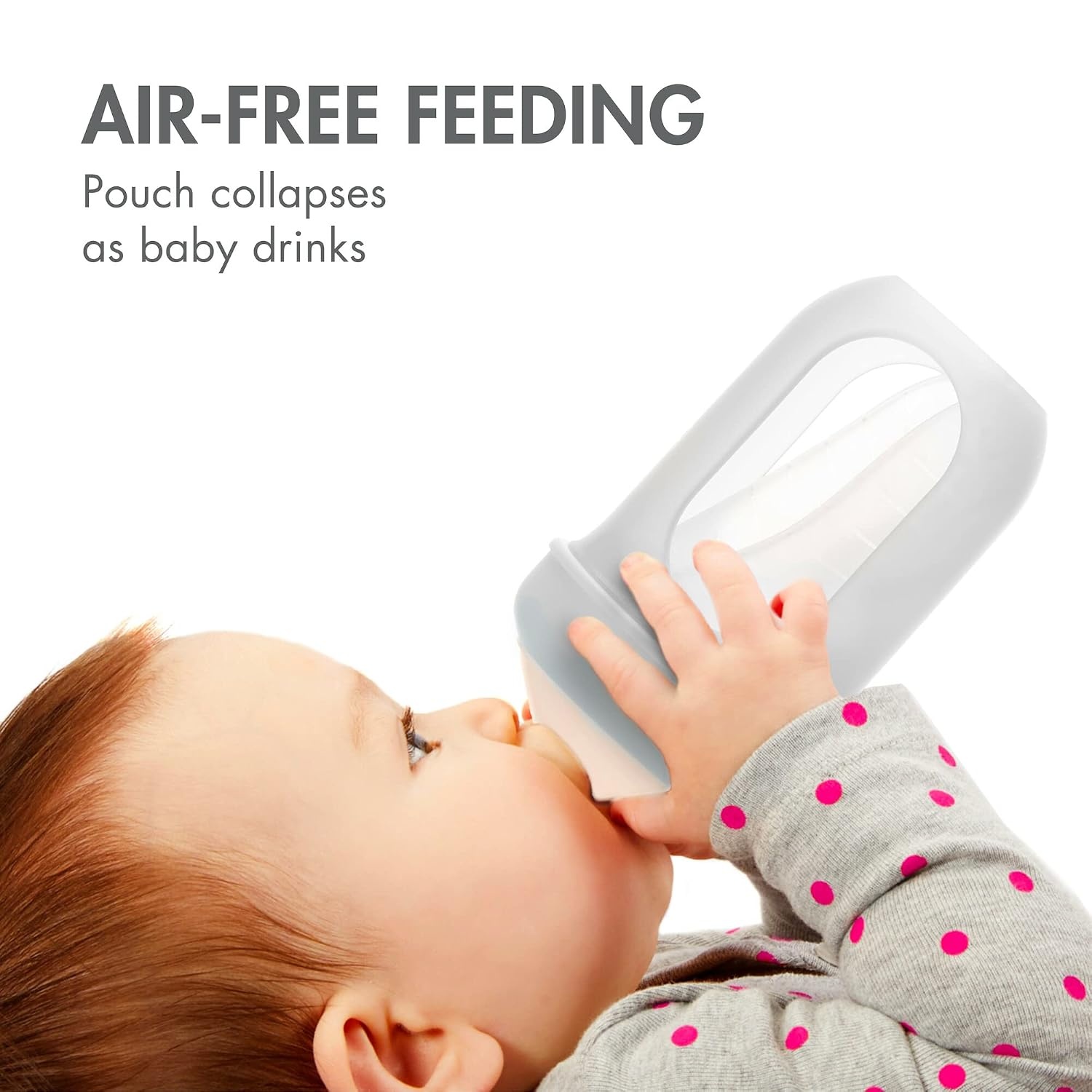 image:imageBoon Nursh Bottles Slow Flow Silicone Baby Bottles Help Ease Colic Symptoms Formula and Breast Milk Only Touch Platinum FoodSafe Silicone Pink 03 Months 3 Count 4 OunceGray