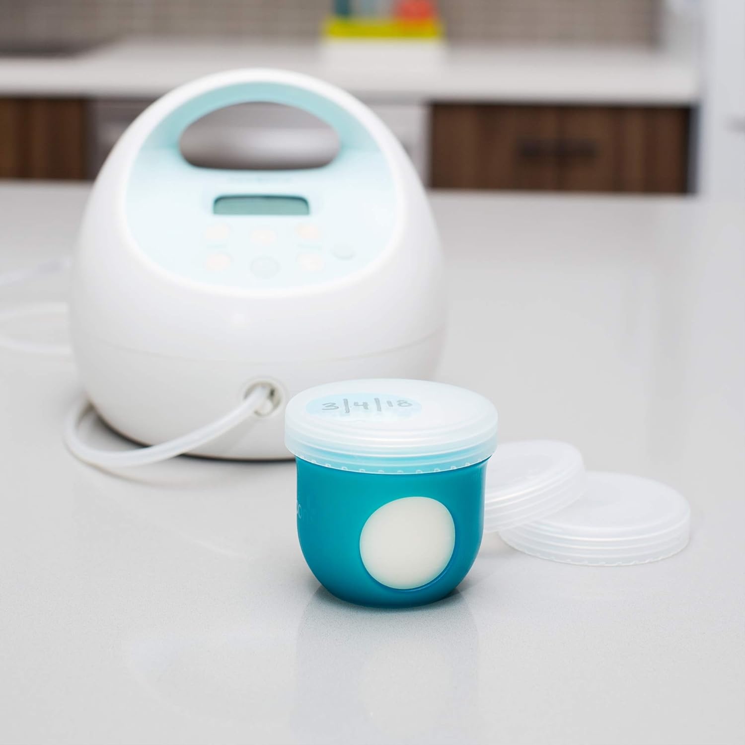 image:imageBoon Nursh Breast Milk Storage Lids Made for Boon Nursh Bottles Lids for Formula Travel Container Breastfeeding Essentials and Baby Feeding Supplies 3 Count
