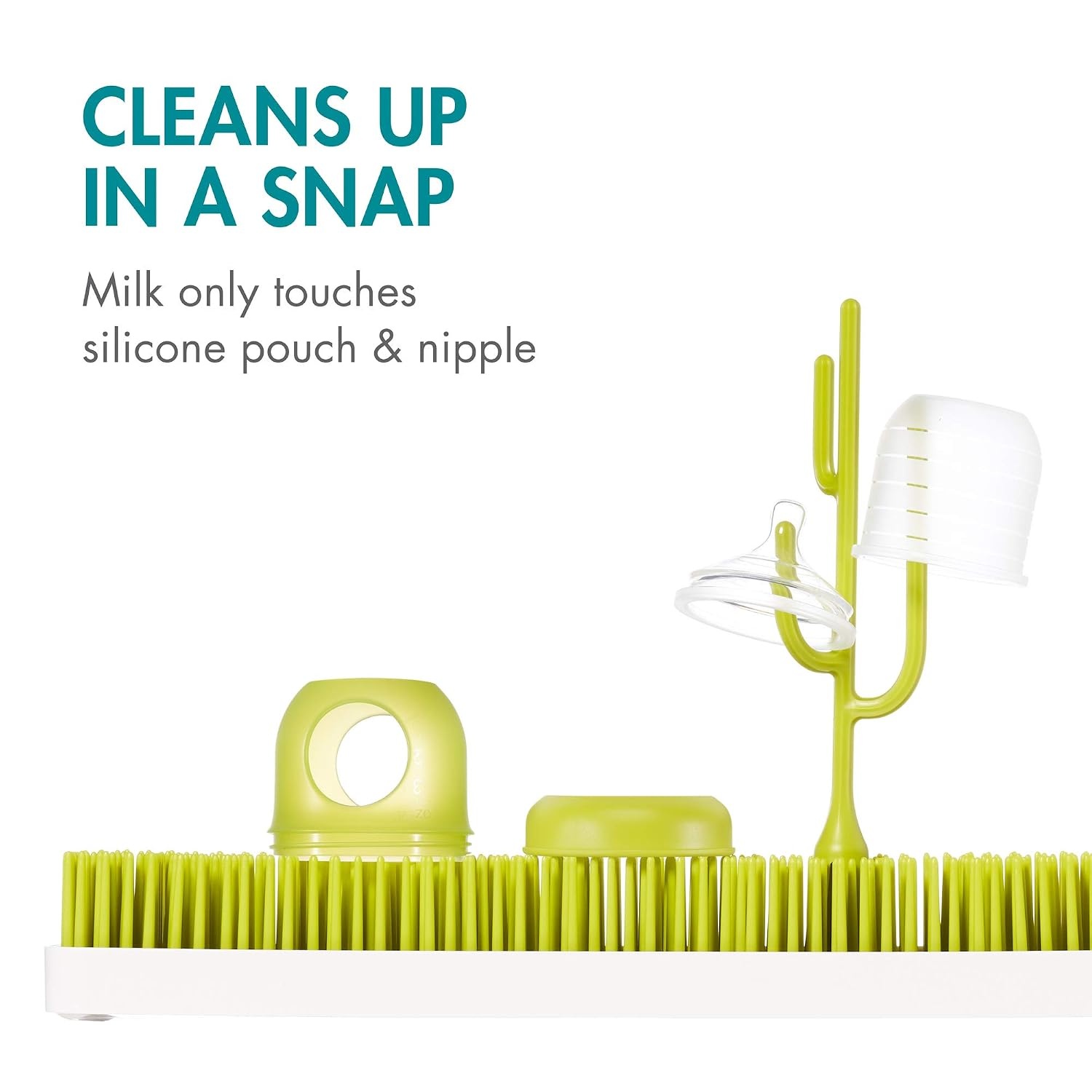 image:imageBoon Nursh Reusable Replacement Pouch with Collapsible Silicone Pouch Design Everyday Baby Essentials Stage 1 Slow Flow Bottles Gray 4 Oz4 Ounce
