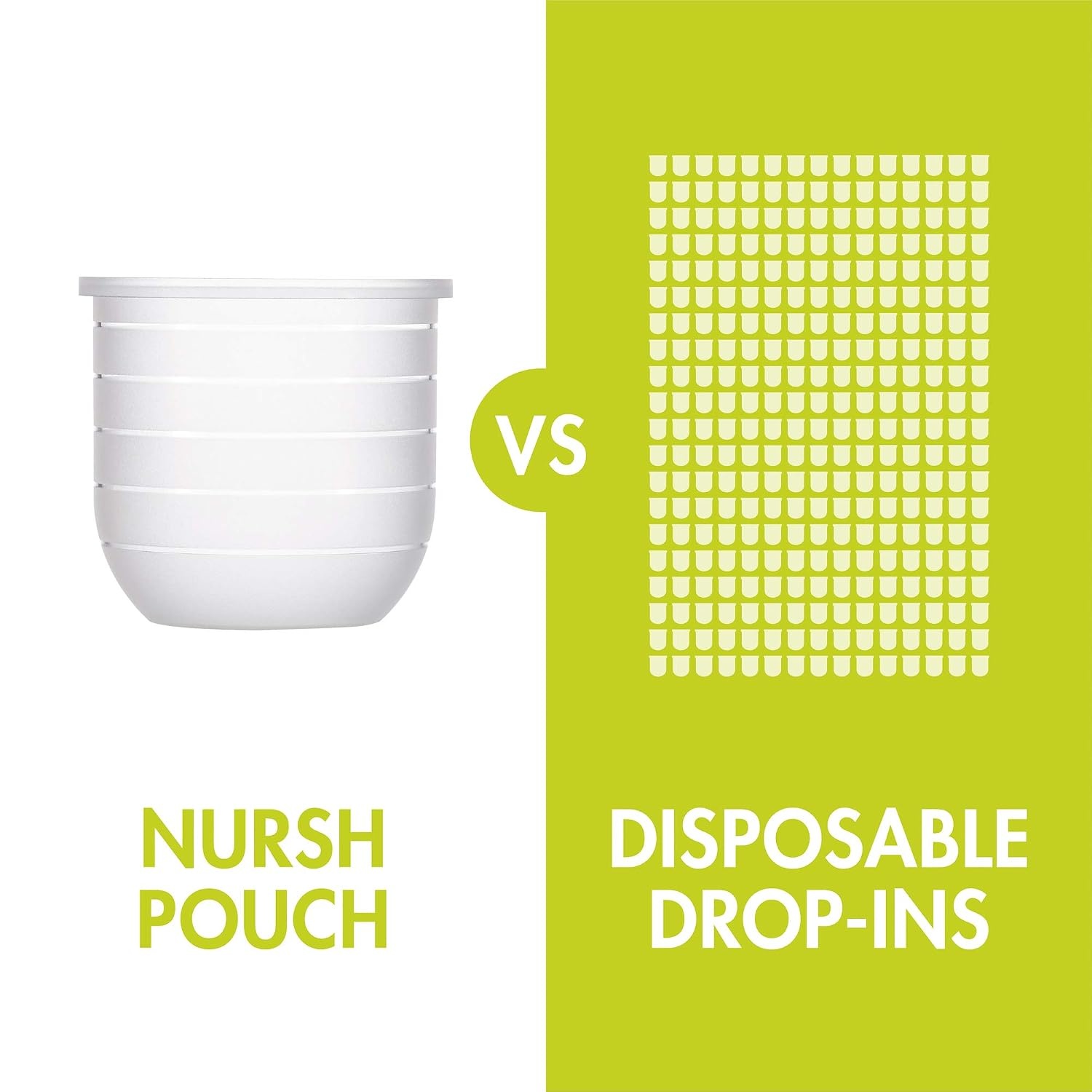 image:imageBoon Nursh Reusable Replacement Pouch with Collapsible Silicone Pouch Design Everyday Baby Essentials Stage 1 Slow Flow Bottles Gray 4 Oz4 Ounce