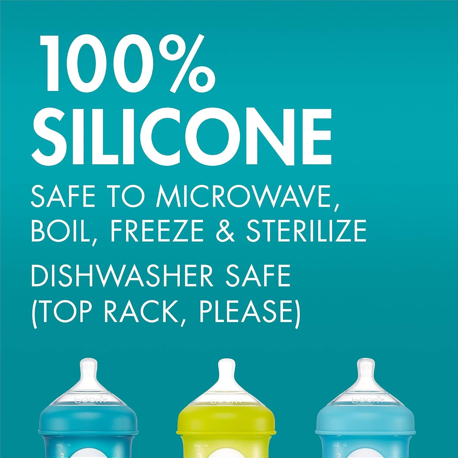 image:imageBoon Nursh Reusable Replacement Pouch with Collapsible Silicone Pouch Design Everyday Baby Essentials Stage 1 Slow Flow Bottles Gray 4 Oz4 Ounce