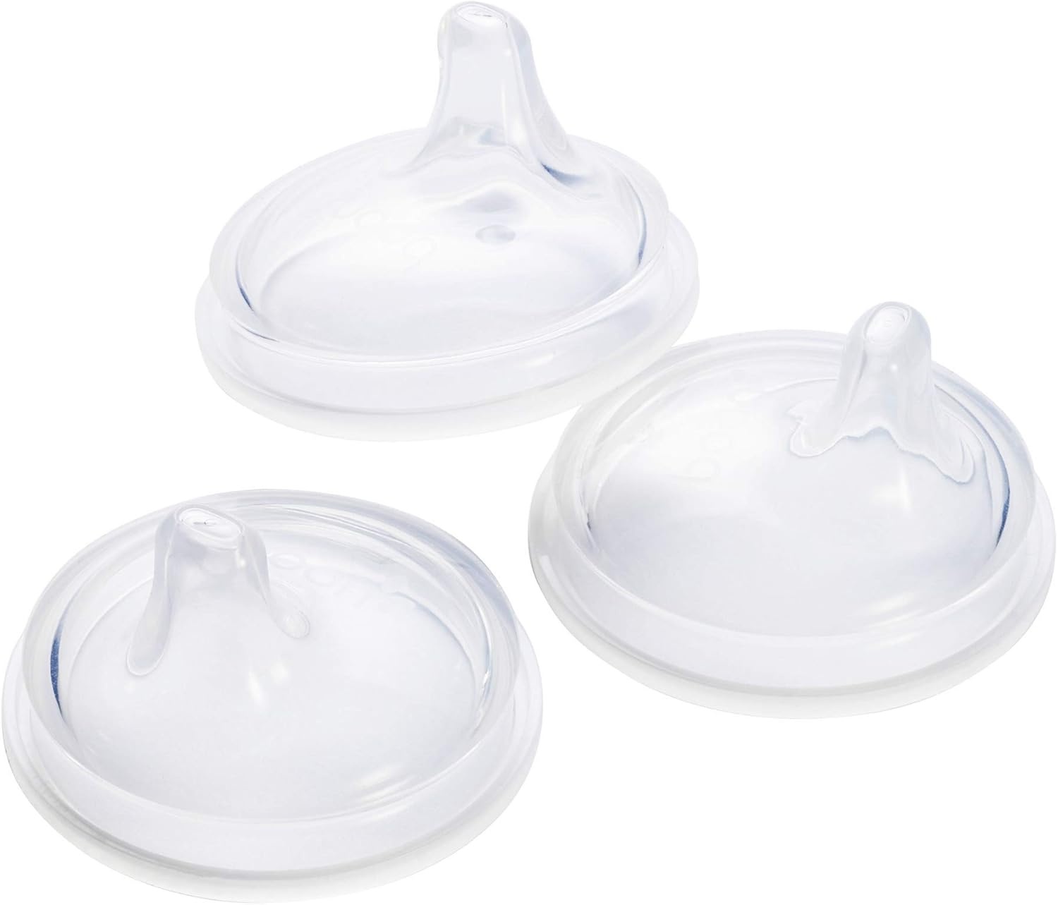 image:imageBoon Nursh Silicone Sippy Cup Lid Convertible Transitional Sippy Spouts for Nursh Baby Bottles Sippy Cup Lids for Babies Baby Feeding Supplies Ages 6 Months and Up 3 Count3 Count Pack of 2