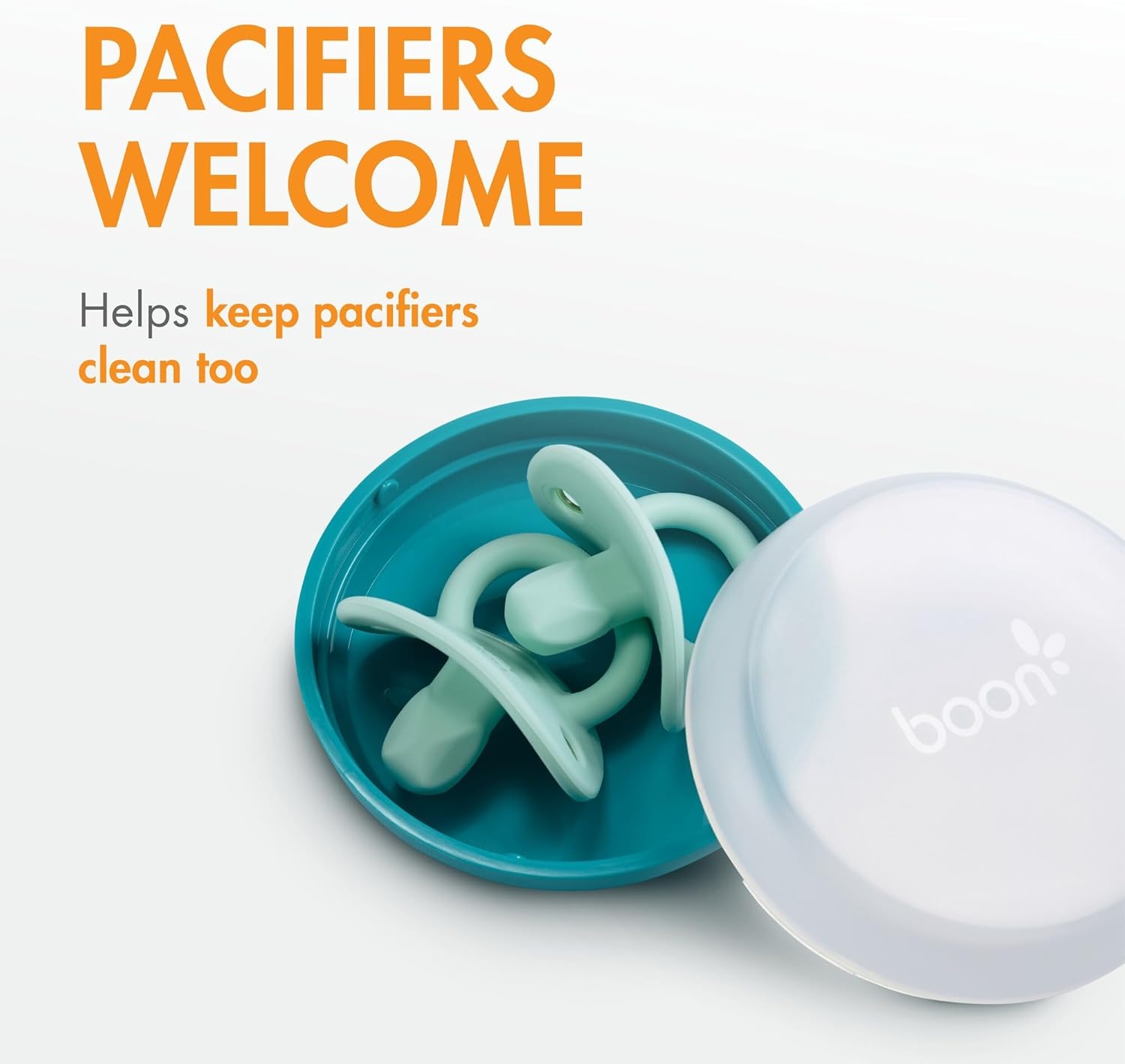 image:imageBoon Nursh Storage Buns Holds Boon Nursh Bottle Pouches Nipples and Pacifiers BottleFeeding Supplies Blue and White 3 CountBluewhite