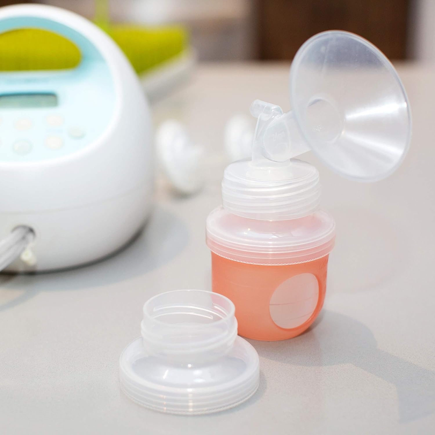 image:imageBoon Nursh Wide Neck Breast Pump Adaptor Works with Spectra and Avent Breast Pumps Compatible Nursh Bottles Breastfeeding and BottleFeeding Essentials 2 Count Pack of 2Wide 2 Count Pack of 2