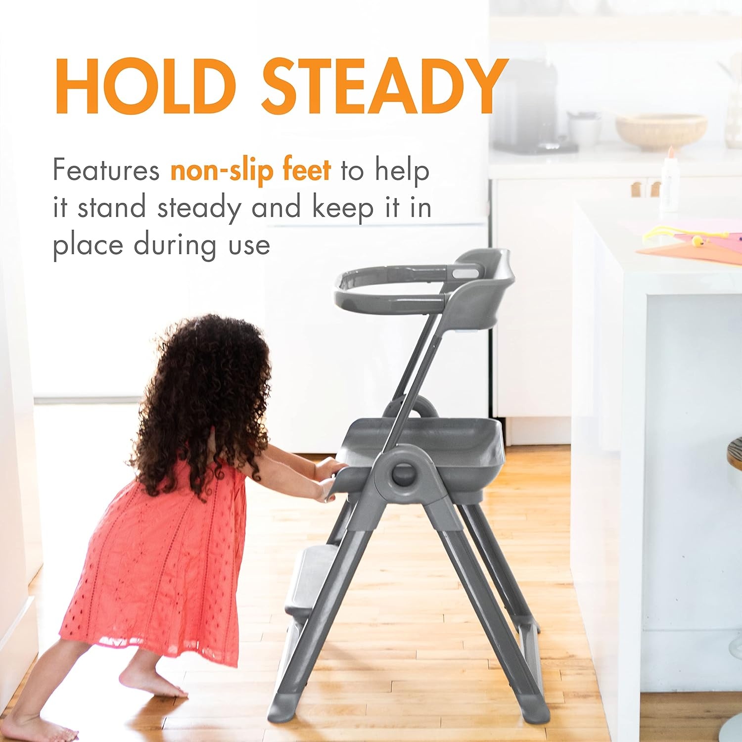 image:imageBoon Pivot Toddler Tower Folding Toddler Step Stool for Bathroom Sink or Kitchen Countertop Step Stool for Toddlers with CPC Certification Gray Ages 18 Months to 4 YearsGray