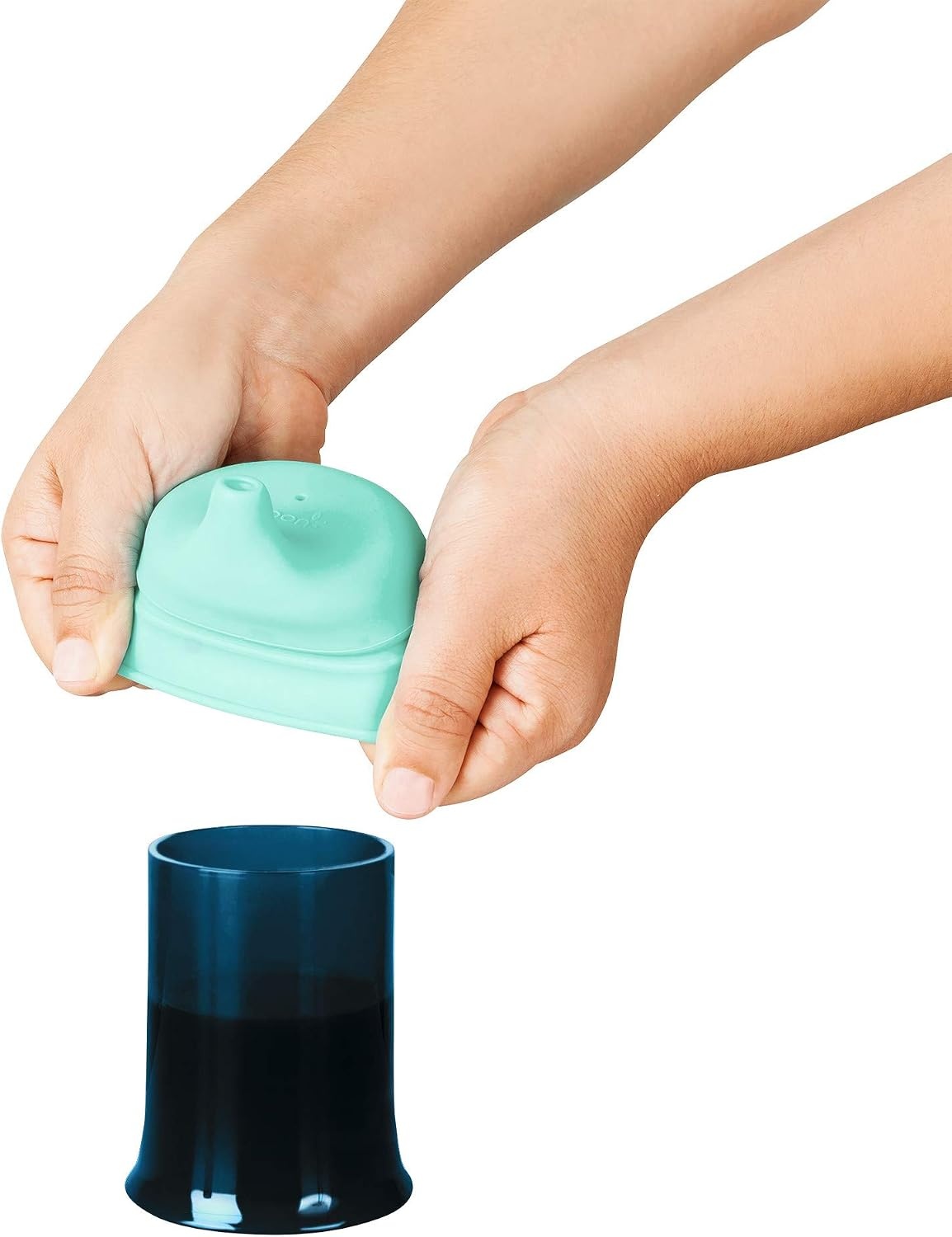 image:imageBoon Snug Silicone Sippy Cup Lids Convert Any Kids Cups or Toddler Cups into Soft Spout Sippy Cups Toddler Feeding Supplies and Travel Essentials Pink 3 CountMint