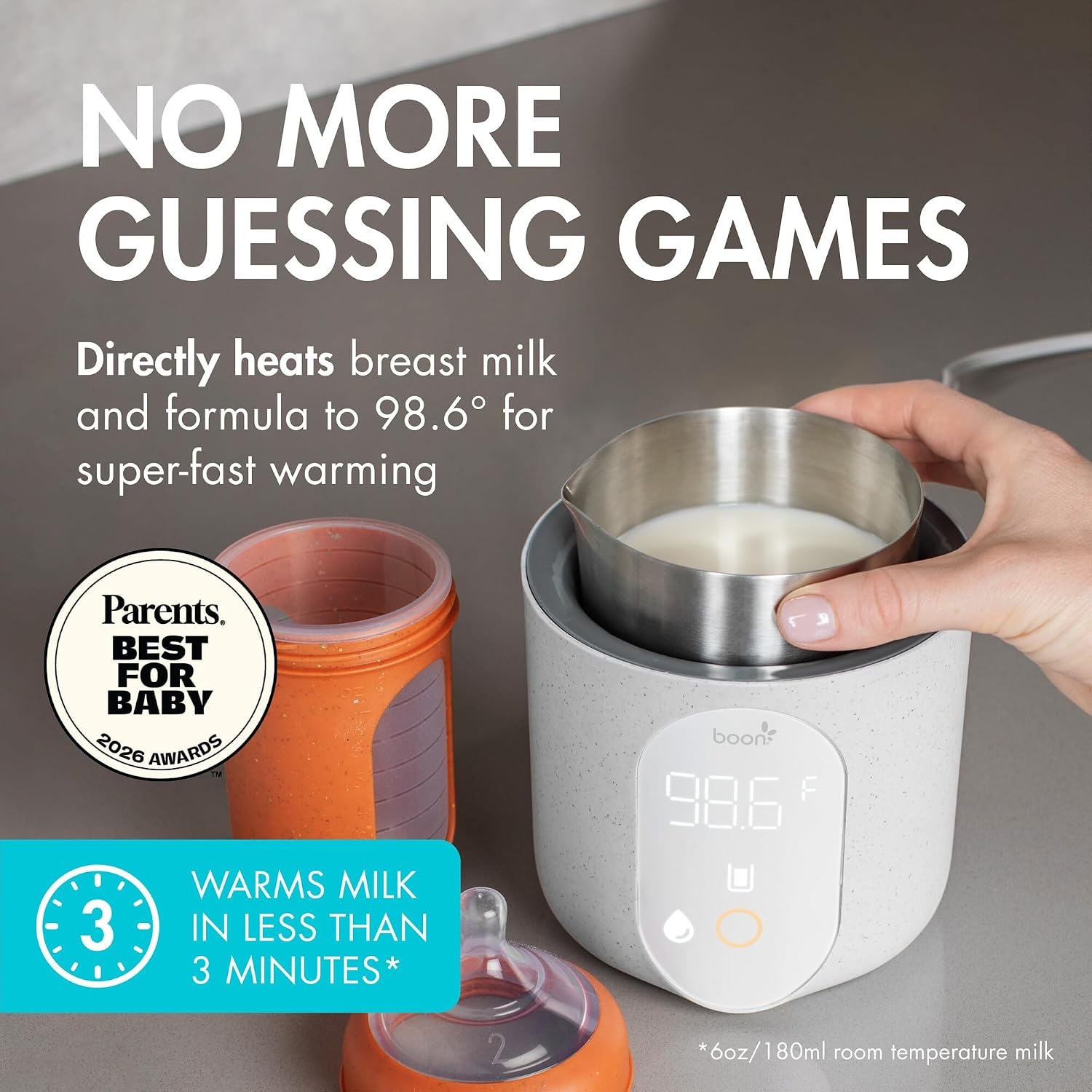 image:imageBoon Tempro Direct Heat Breastmilk Warmer Retains Nutrients in Baby Formula and Breastmilk Quick Liquid Warmer with Real Time Temp Reading Breastfeeding EssentialsDirect Heat Liquid Warmer
