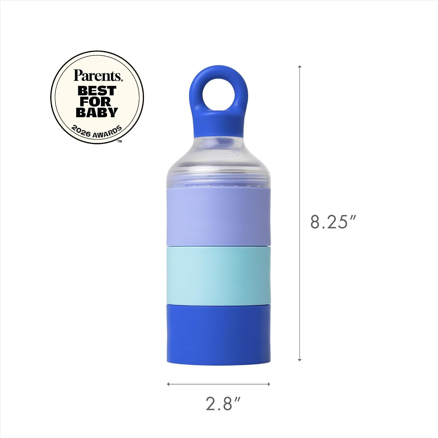 image:imageBoon Triful Baby Formula Dispenser On The Go Insulated Stainless Steel Formula Containers with Stacking Design Baby BottleFeeding Supplies for Travel PinkBlue