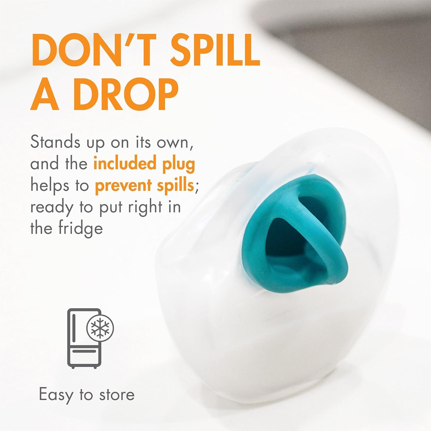 image:imageBoon Trove Silicone Manual Breast Pump Passive Milk Collector with Plug Hands Free Pumping for Nursing Breastfeeding Essentials Teal Plug 1 Count1 Count
