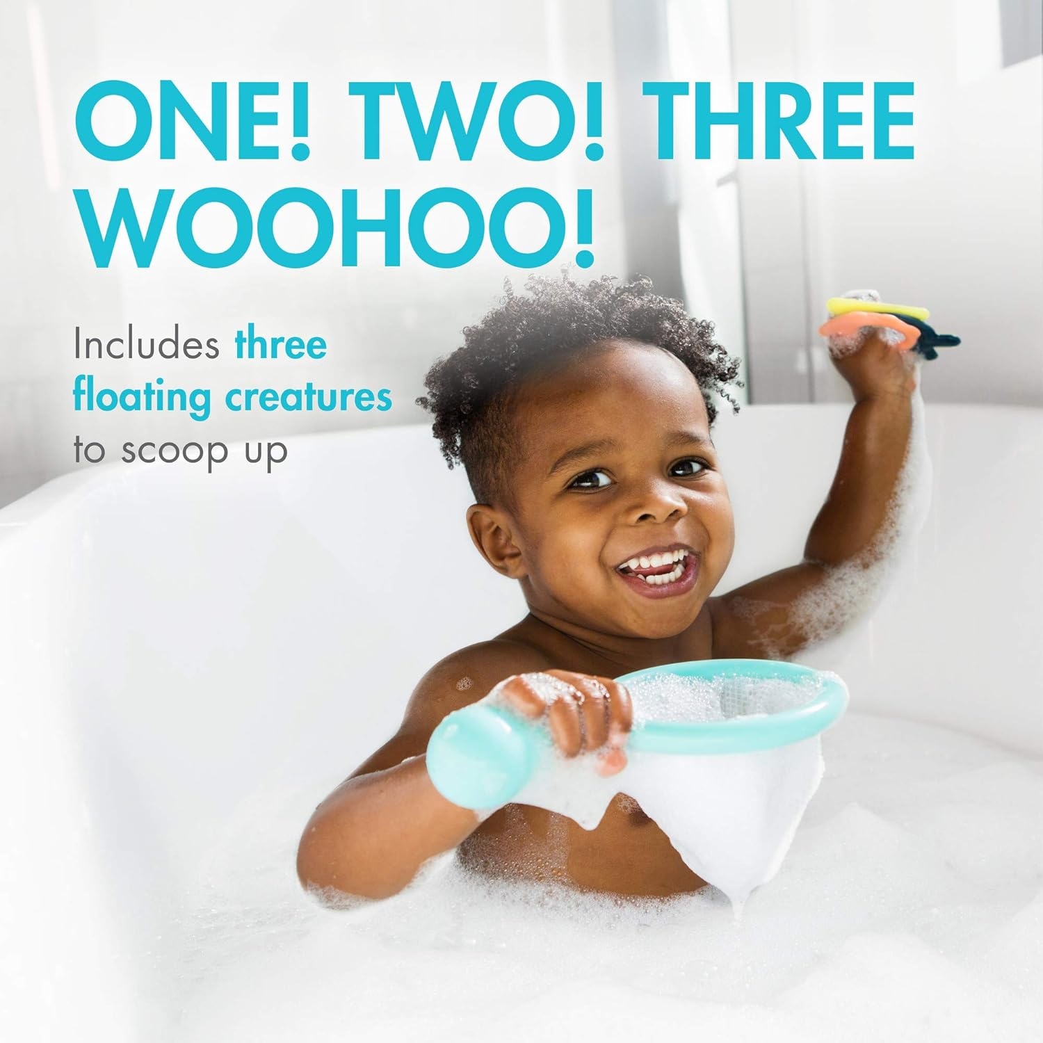 image:imageBoon Water Bugs Floating Bath Toys Includes Net and Three Bug Bathtub Toys Toddler Stocking Stuffers Toddler Sensory Toys Promotes Fine Motor Control Mint Ages 10 Months and UpMint