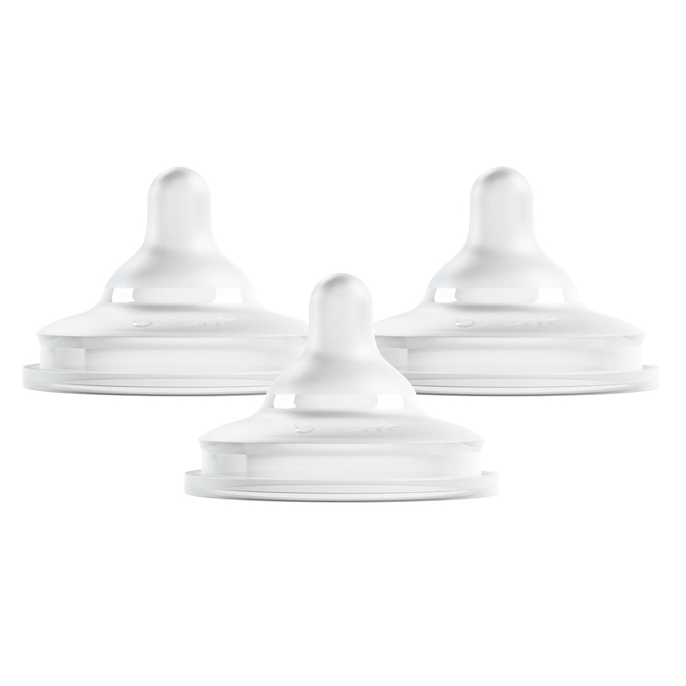 image:imageBoon Nursh Curve Silicone Baby Bottle Nipples  FoodGrade Silicone Nipples for Boon Nursh Bottles  Fast Flow  3 CountMedium Flow