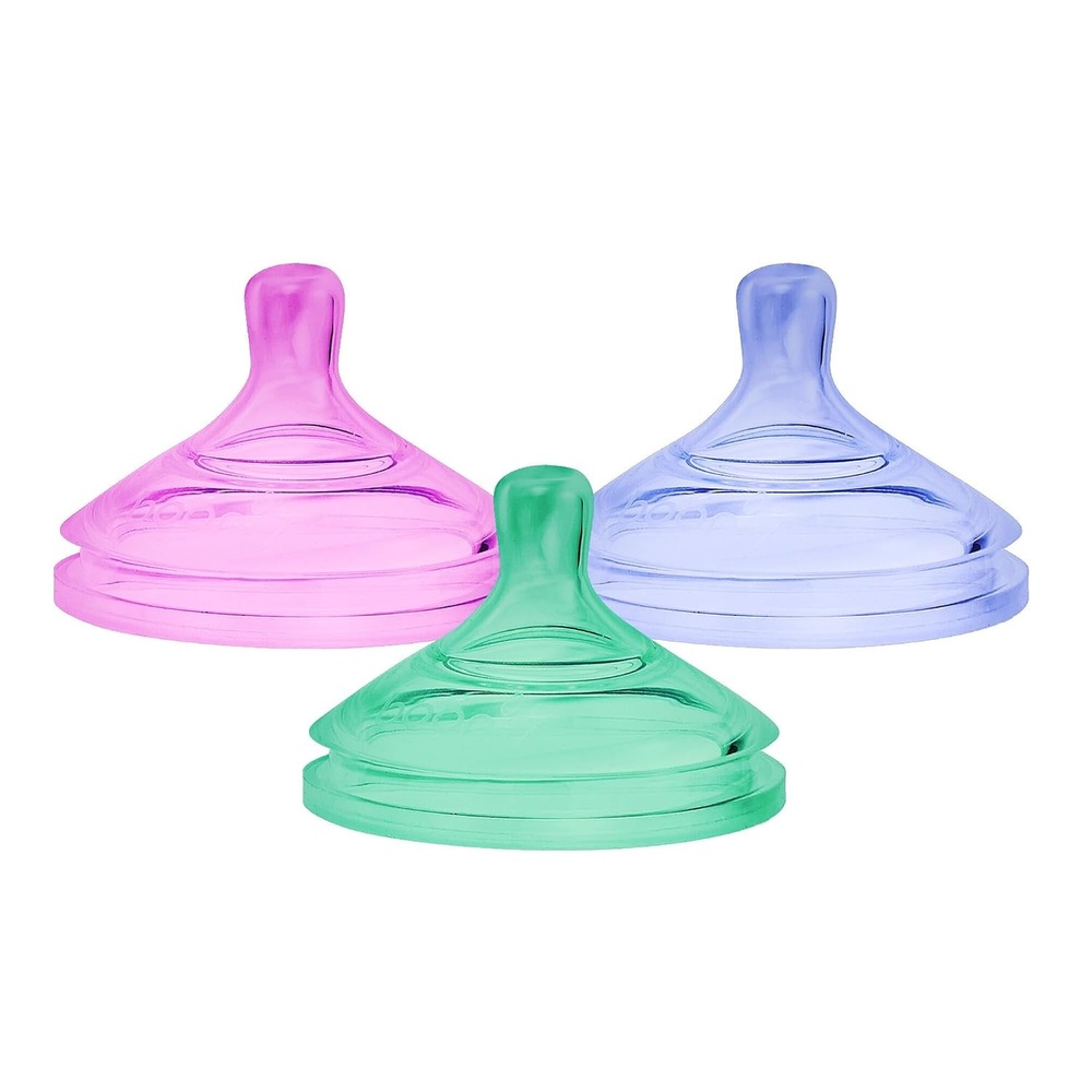 image:imageBoon Nursh Newborn Silicone Baby Bottle Nipples  Bottle Nipples for Boon Nursh Newborn Bottles  Baby BottleFeeding Supplies  Slow Flow Baby Bottle Nipples  3 Count1 Count Pack of 3