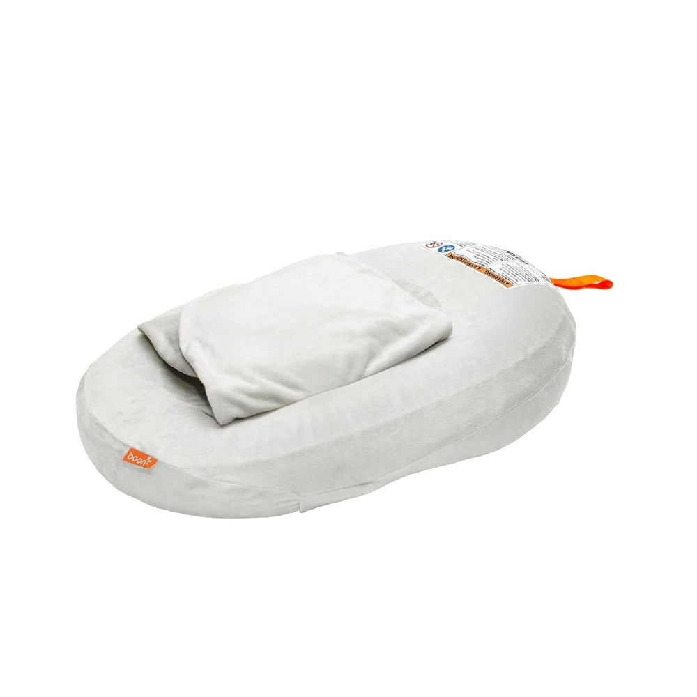 image:imageBoon Puff Inflatable Baby Bather  Infant Bathtub Includes Microfleece Cover Swaddle Wings and Storage Bag  Inflatable Baby Bathtub for Newborns and InfantsGrey