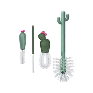 Boon Cacti Bottle Cleaning Brush Set, Terracotta , 4 Piece Set(4 Piece Set)