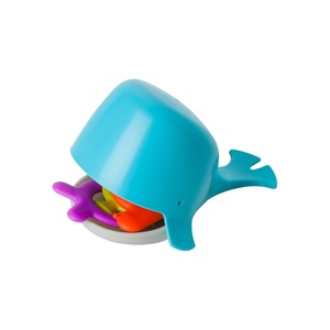 Boon Chomp Whale Bath Toy – Interactive Baby Bath Toys for Sensory Fun – Sensory Toddler Toys for Bath Time – Baby Gifts and Stocking Stuffers – Ages 12 Months and Up(Aqua)