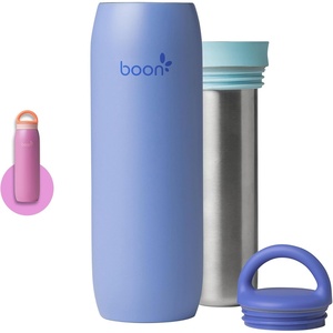 Boon Frosh Portable Breastmilk Chiller – Insulated Stainless Steel Cooler and Storage Container – Blue – Keeps Milk Cold for up to 17 Hours*(Blue)