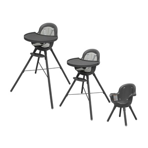 Boon GRUB Adjustable Baby High Chair – Convertible High Chair and Toddler Chair – High Chairs for Babies and Toddlers 6 Months to 6 Years – Dishwasher Safe – Gray(Gray Highchair)