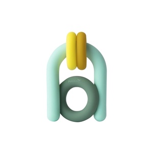 Boon Hoop Silicone Baby Teether – Baby Teething Toys for Infants – Soothing Teether for Babies – Ages 0 to 12 Months(Hoop)