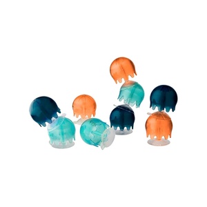 Boon Jellies Suction Cup Bath Toys – Bathtub Baby Sensory Toys – Jellyfish Suction Toys for Bath Time – Navy/Coral – Baby and Toddler Bath Toys – 9 Count – Ages 12 Months and Up(Navy/Coral)