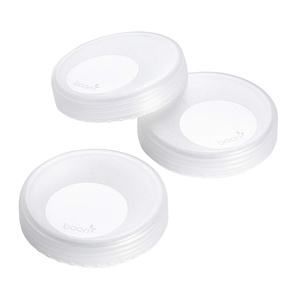 Boon Nursh Breast Milk Storage Lids – Made for Boon Nursh Bottles – Lids for Formula Travel Container – Breastfeeding Essentials and Baby Feeding Supplies – 3 Count