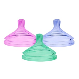 Boon Nursh Silicone Baby Bottle Nipples – Bottle Nipples for Boon Nursh Baby Bottles – Baby Bottle-Feeding Supplies – Medium Flow Baby Bottle Nipples – 3 Count(1 Count (Pack of 3))