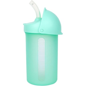 Boon Swig Insulated Silicone Straw Sippy Cup – Flip Top Spill Proof Toddler Straw Cups – Baby and Toddler Feeding Supplies – Baby Travel Essentials – 9 Oz – Mint(Mint)