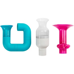 Boon Tubes Toddler Bath Toys – Bathtub Building Toys with Suction Cups – Toddler Sensory Toys and Bathtub Essentials – Blue – 3 Count – Kids Ages 12 Months and Up(Blue)