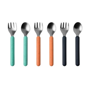 Boon Chow Silicone Plate Set – 3 Unbreakable Divided Toddler Plates – Baby Plates for 6 Months and Up – Baby Led Weaning Supplies – Mint Multicolor(Orange)