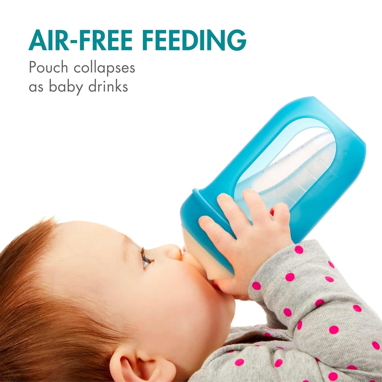 image:imageBoon Nursh Reusable Silicone Pouch Baby Bottles Slow Flow Nipple Silicone Baby Bottle Pouch and Nipple Baby Feeding Essentials Mint 03 Months 3 Count 4 OunceBlue