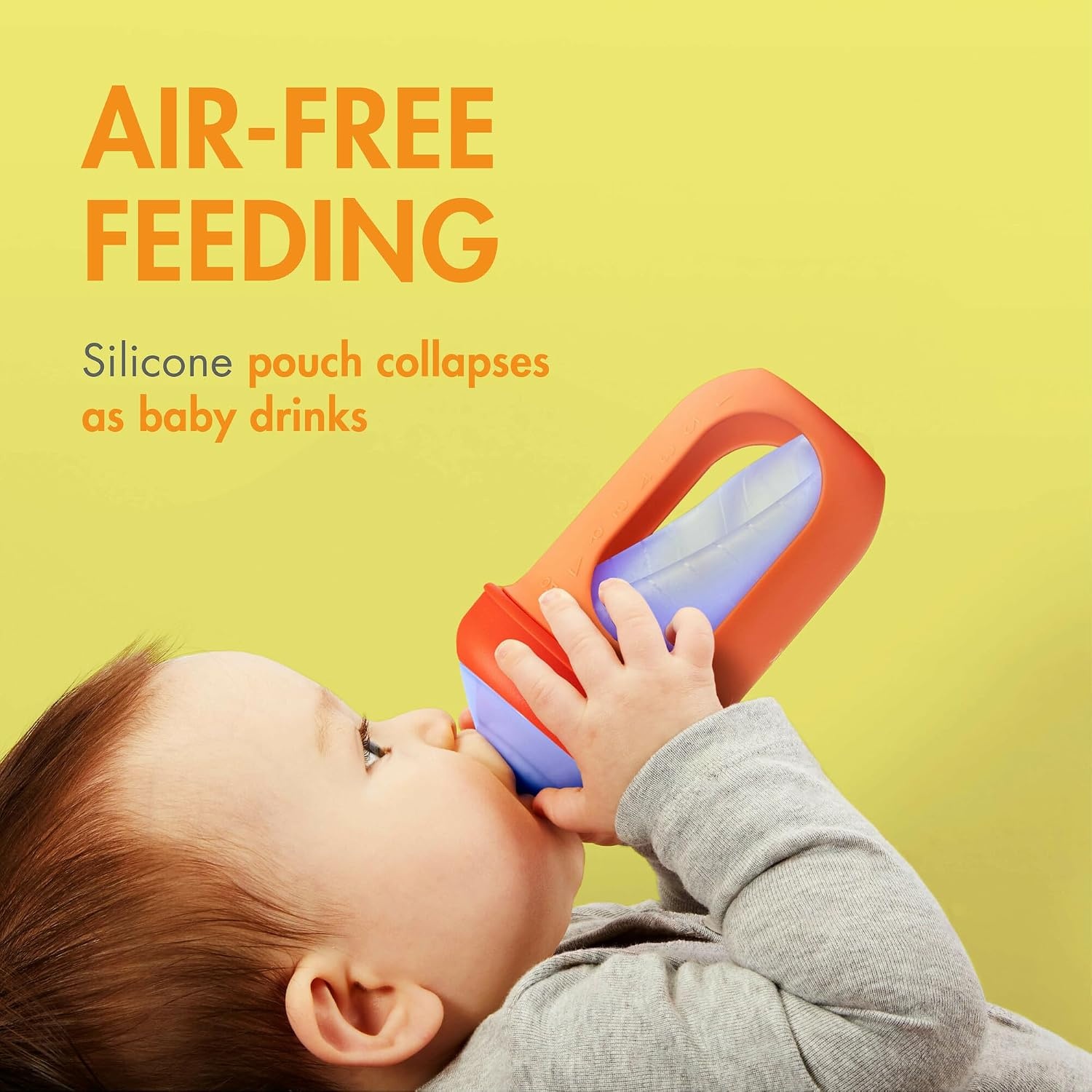 image:imageBoon Nursh Reusable Baby Bottle with Silicone Pouch Design Bundle Stage 2 Medium Flow 8 Oz Baby Bottles Silicone Straw Sippy Cup Conversion Lids for Nursh Bottles 2 Count